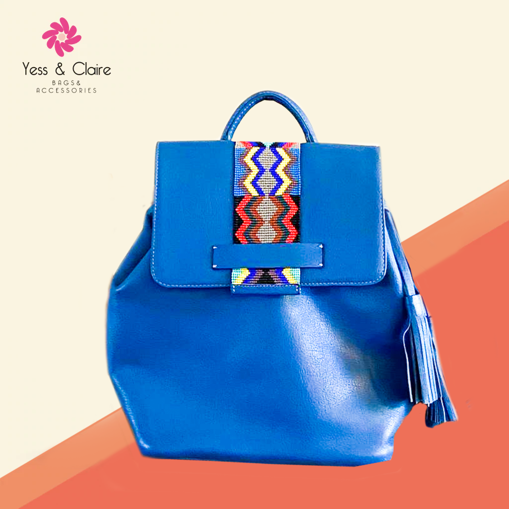 Leather Backpack with Art Huichol – Yess&Claire display picture 3