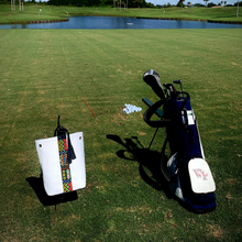 Load image into Gallery viewer, Golf Leather White &amp; Black with Huichol Art